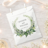 水の色のリリーオブザバレーブライダルウェディングパーティー フェイバーバッグ (クリップ留めされた状態)