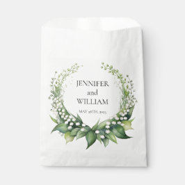 水の色のリリーオブザバレーブライダルウェディングパーティー フェイバーバッグ