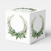 水の色のリリーオブザバレーブライダルウェディングパーティー フェイバーボックス (裏面サイド)