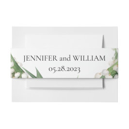 水の色のリリーオブザバレーブライダルウェディングパーティー 招待状ベリーバンド