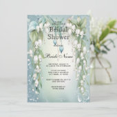 水の色のリリーオブザバレーブライダルシャワー 招待状 (スタンド正面)