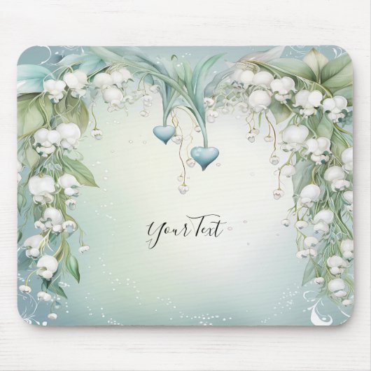水の色のリリーオブザバレーマウスパッド マウスパッド (正面)