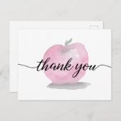 水の色のリンゴの感謝先生カスタム ポストカード (正面/裏面)