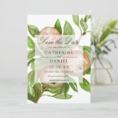 水の色のリンゴの枝は日付カードを保存 招待状 (スタンド正面)