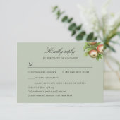 水の色のリンゴ結婚の応答w食事の選択 出欠カード (スタンド正面)