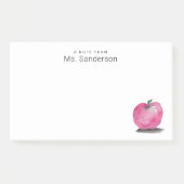 水の色のリンゴAノートカスタム先生名 ポストイット (正面)