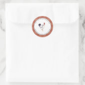 水の色のルースターファームハウスカントリーラウンドラベル ラウンドシール (バッグ)