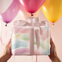 水の色のレインボーパターンとニュートラルパステル