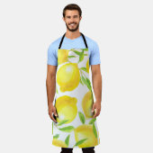 水の色のレモン離れと：パターン。 エプロン (着用した状態)
