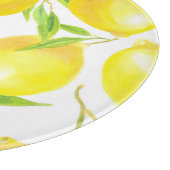 水の色のレモン離れと:パターン。 カッティングボード (角)