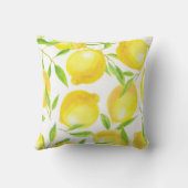 水の色のレモン離れと：パターン。 クッション (裏面)