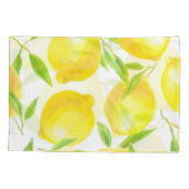 水の色のレモン離れと：パターン。 枕カバー (裏面)