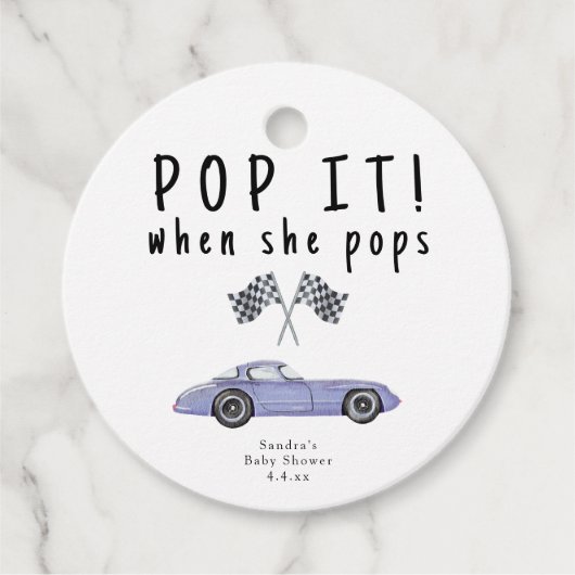 水の色のレースカーポップ・アートの – それは!彼女がポップ フェイバータグ (正面)