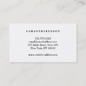 水の色のロエレガントゴ禅ヨガ癒しの健康 名刺 (裏面)