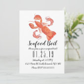 水の色のロブスターパーティー沸騰エビ夕食のAnnoun 案内状 (スタンド正面)