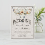 水の色のロングホーンスカル結婚ズ 招待状 (スタンド正面)