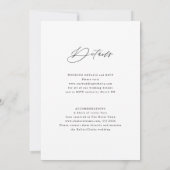 水の色のワイルドフラワーのリースすべて結婚の内 招待状 (裏面)