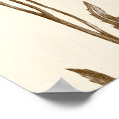 水の色のワイルドフラワーパターン。 ポスター (角)