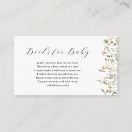 水の色のワイルドフラワーブックベビーカード エンクロージャーカード