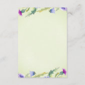 水の色のワイルドフラワーブックベビーベビーシャワー エンクロージャーカード (裏面)