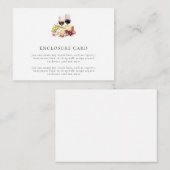 水の色のワインとチーズ結婚のエンクロージャカード エンクロージャーカード (正面/裏面)