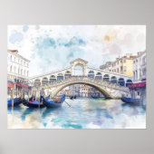 水の色のヴェネツィア（イタリア） ポスター (正面)