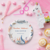 水の色の下の海の赤ちゃんシャワー ペーパープレート (パーティー)