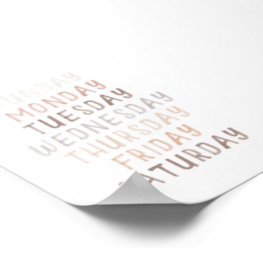 水の色の中性日の週の教育ポスター ポスター (角)