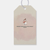 水の色の休日のツリーのレトロなスタイル優先ボックス ギフトタグ (裏面)