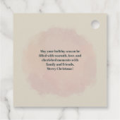 水の色の休日のツリーのレトロなスタイル優先ボックス フェイバータグ (裏面)