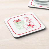 水の色の休日の友人はギフトのコルクバック コースター (左側)