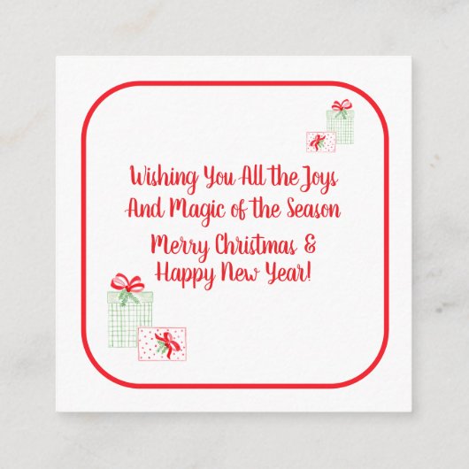 水の色の休日の友人はギフト最高のであるメリーC エンクロージャーカード (裏面)