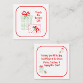 水の色の休日の友人はギフト最高のであるメリーC エンクロージャーカード (正面/裏面)