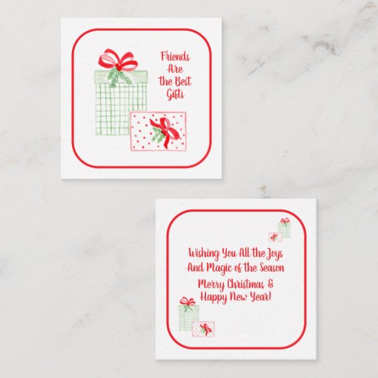 水の色の休日の友人はギフト最高のであるメリーC エンクロージャーカード (正面/裏面)