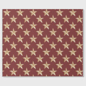 水の色の休日の星パターンラッピング紙 ラッピングペーパー (フラット)