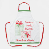 水の色の休日をパーソナライズおばあちゃん エプロン (正面)