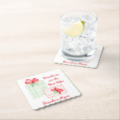 水の色の休日をパーソナライズおばあちゃん ペーパーコースター (インサイチュ)