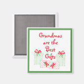 水の色の休日をパーソナライズおばあちゃん マグネット (正面/裏面)