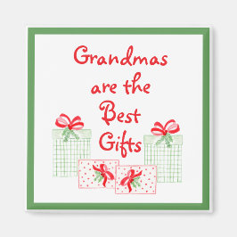 水の色の休日をパーソナライズおばあちゃん マグネット