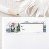 水の色の休日格言クリスマスギフト ラベル (インサイチュ)