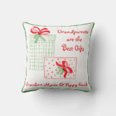 水の色の休日PERSONALIZE祖父母 クッション (裏面)
