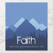 水の色の信仰は山の青を移動できる ワインラベル (シングルラベル)