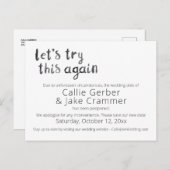 水の色の再試行結婚の延期はがき ポストカード (正面/裏面)