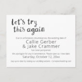 水の色の再試行結婚の延期はがき ポストカード (正面)