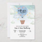 水の色の冒険が赤ちゃんのシャワーを待つ 招待状 (正面)