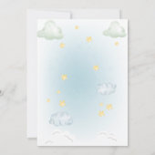 水の色の冒険が赤ちゃんのシャワーを待つ 招待状 (裏面)