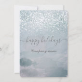 水の色の冬のシーンのホリデーパーティー会社 招待状 (裏面)