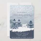 水の色の冬のシーンのホリデーパーティー会社 招待状 (正面)