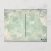 水の色の冬のシーン赤いトラック喜びホリデーカード ポストカード (裏面)