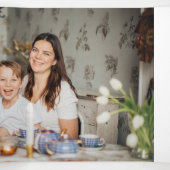 水の色の冬のホームクリスマスグリーティング 三つ折りカード (内部中)